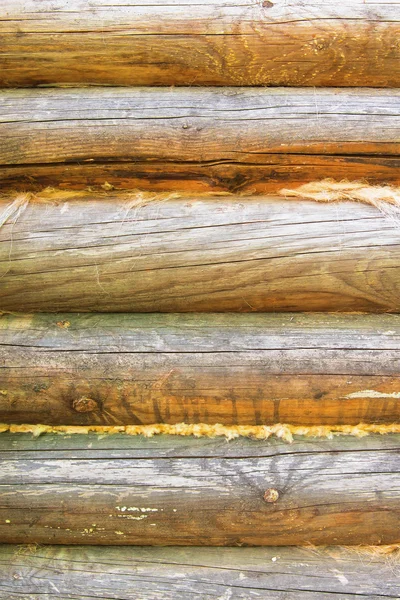 Fundo da parede de log exterior — Fotografia de Stock