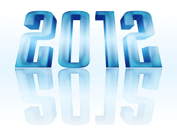 2012 anno con riflessione — Foto Stock