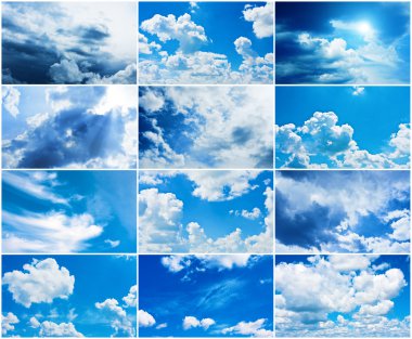 Blue sky collage clipart