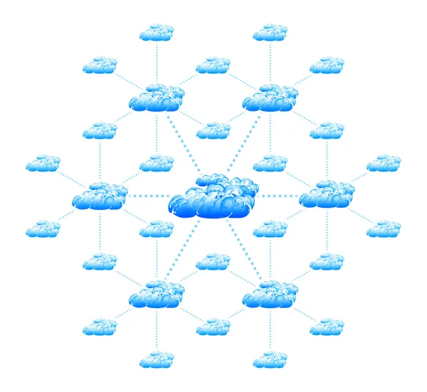 Begreppet cloud computing — Stockfoto