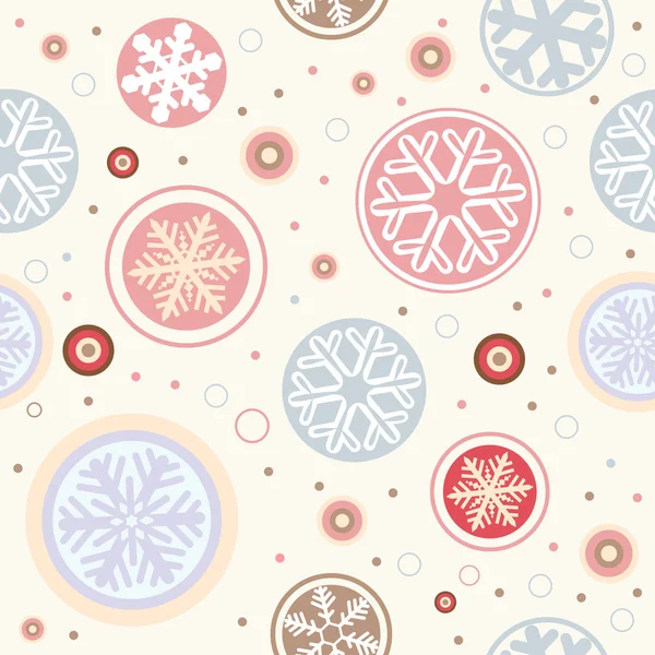 Flocon de neige fond sans couture — Image vectorielle