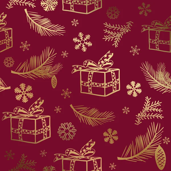 Fond de Noël sans couture . — Image vectorielle