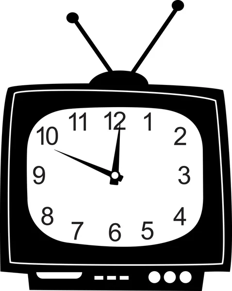 Pegatina de televisión lindo reloj de pared . — Archivo Imágenes Vectoriales