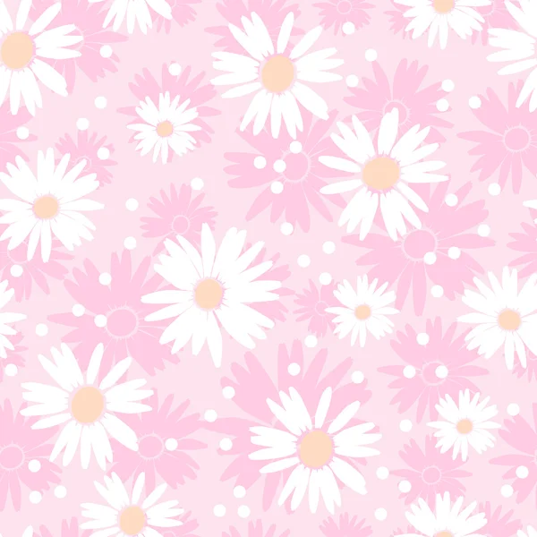 シームレスなかわいい花の背景 — ストックベクタ