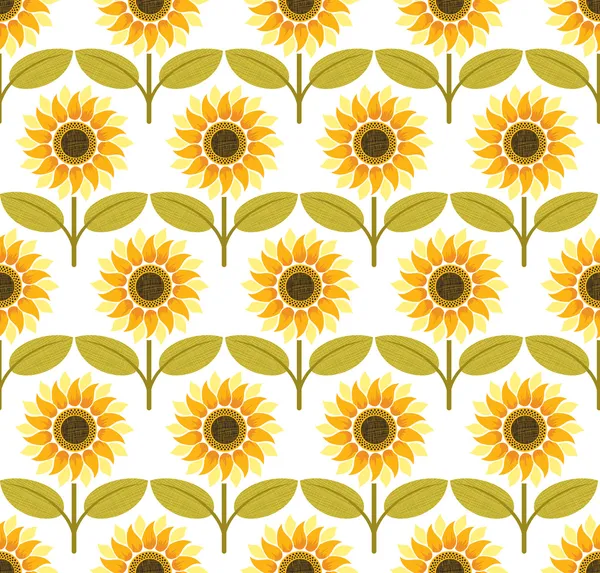 Sonnenblume Hintergrund Muster Vektor — Stockvektor