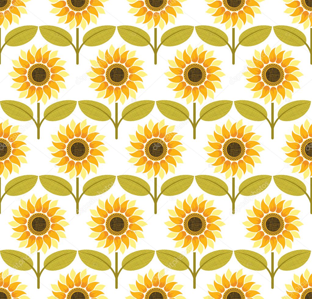 Sunflower background pattern vector