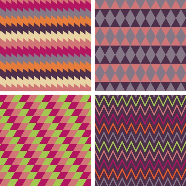 Abstracte geometrische patroon collectie — Stockvector