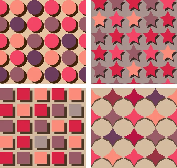 Conjunto de padrões geométricos abstratos — Vetor de Stock