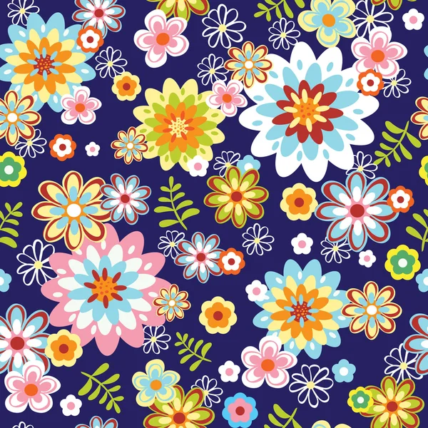 Lindo patrón floral inconsútil abstracto — Vector de stock