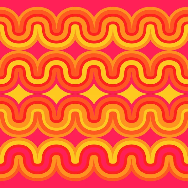 Geometric seamless abstract sunset pattern — Stock Vector