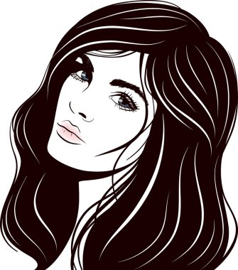 Beautiful woman face clipart