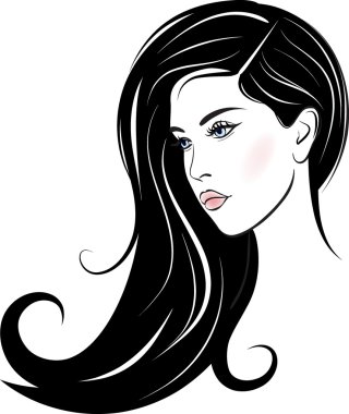 Beautiful woman face clipart