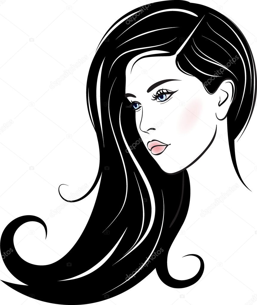 Beautiful woman face — Stock Vector © ColorValley #9714899