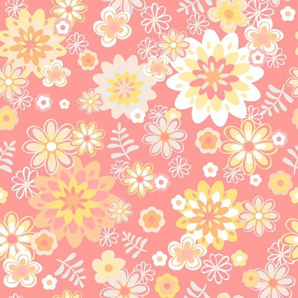 Sömlös floral bakgrund. blomma vektorn. — Stock vektor