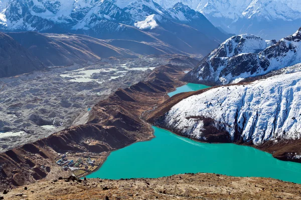 Гималайский пейзаж, ледник Нгозумпа — стоковое фото