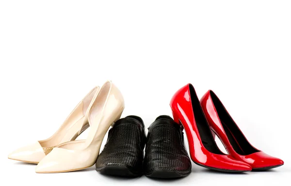 白の背景に分離したセクシーなファッショナブルな靴. — ストック写真