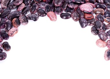 Color kidney beans isolated on a white background