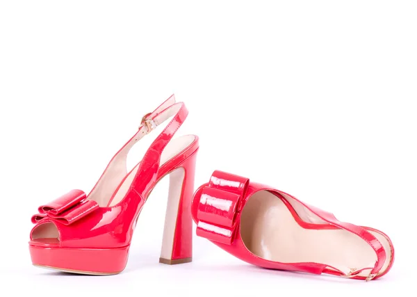 Beyaz arka plan üzerinde moda kadın ayakkabı — Stok fotoğraf