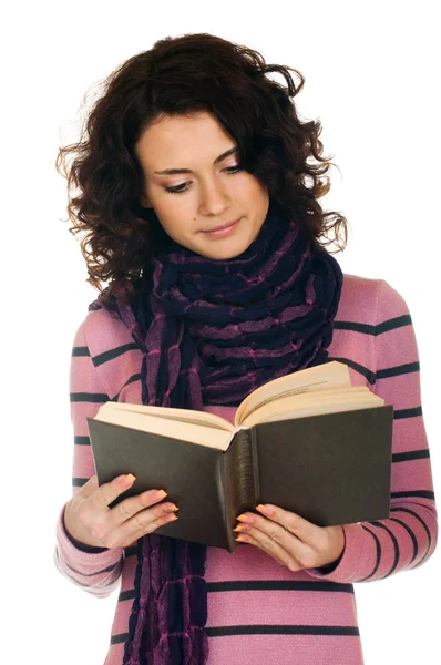 Chica con libro — Foto de Stock