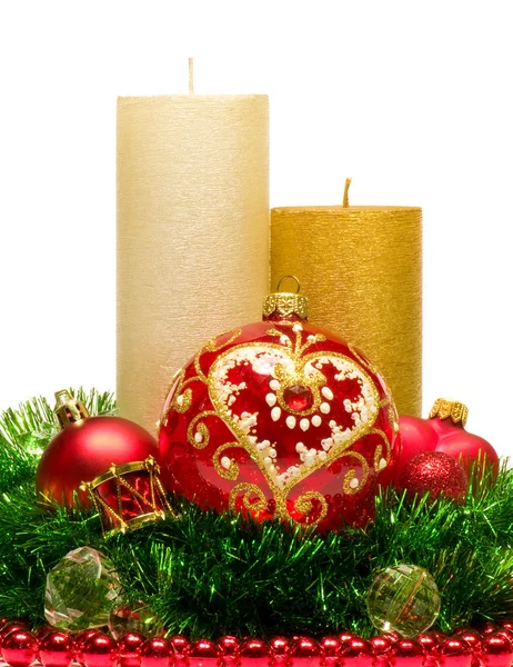 Christmas Decoration Candle. Royalty Free Stock Images