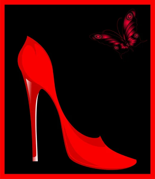 Belles chaussures sexy féminines contre pour le design — Image vectorielle