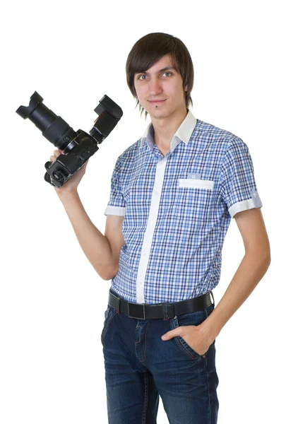 Jonge man fotograaf — Stockfoto