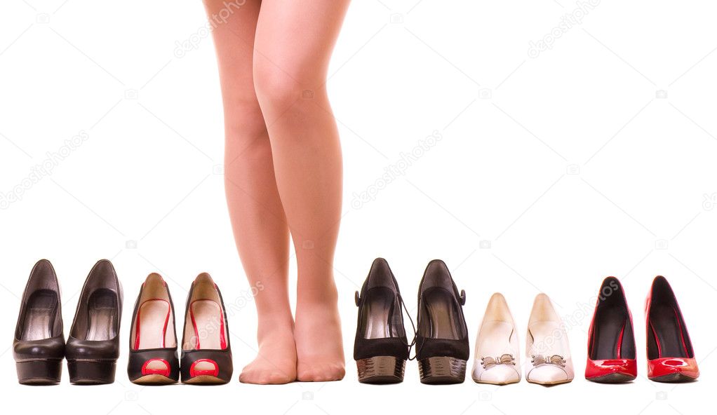 Sexy woman's legs with fashion shoes