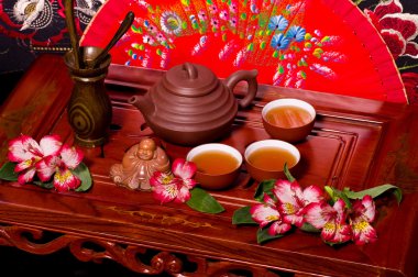 Traditional tea ceremony in Japan clipart