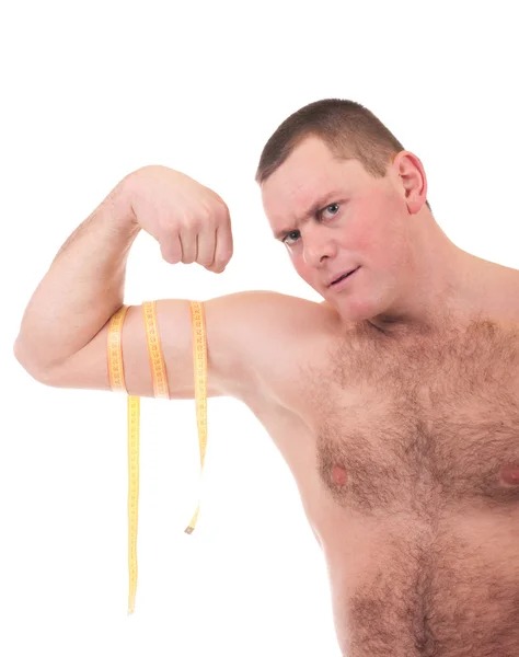 Hermoso hombre atlético en toalla amarilla —  Fotos de Stock