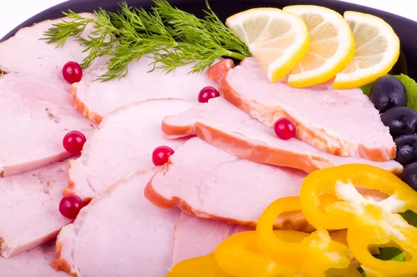 Biber tabak lezzetli domuz pastırması — Stok fotoğraf