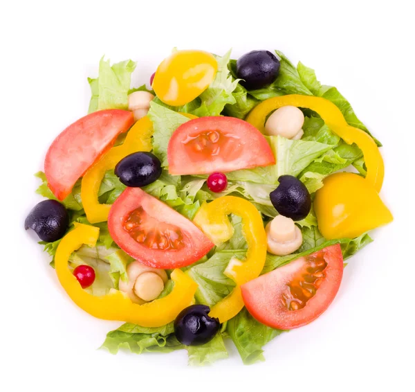 Salad dengan salad hijau dan sayuran — Stok Foto