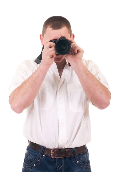 Young man photographer — Stock Photo, Image