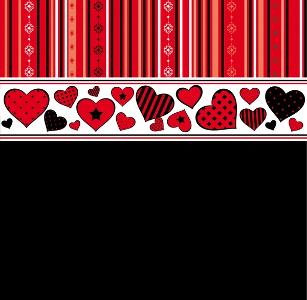 Valentinstag Hintergrund mit Herzen. Vektor — Stockvektor