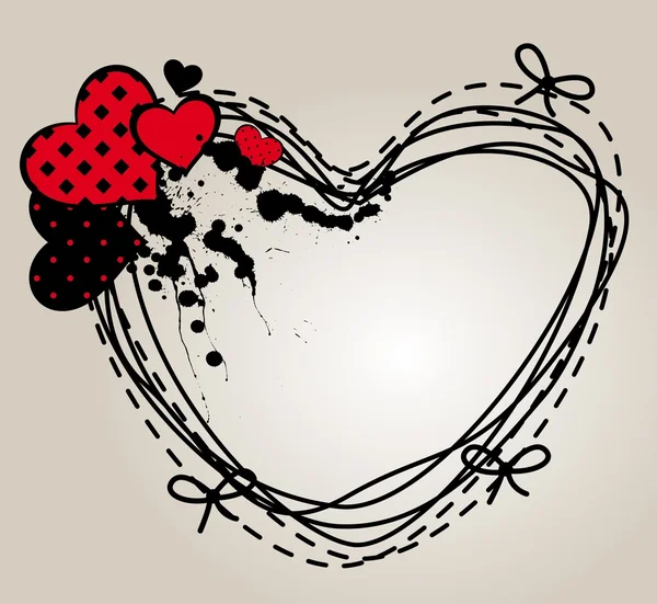 Valentines fond de fête avec des cœurs. Vecteur — Image vectorielle