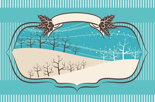 Trees.vector çizim ile güzel Noel arka plan — Stok Vektör