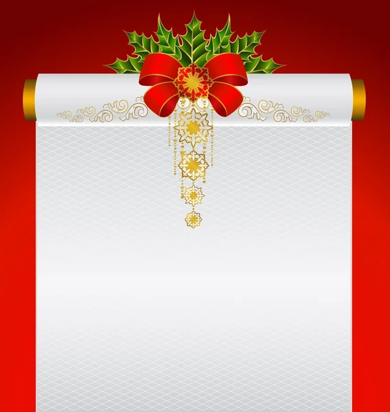 Bello sfondo di Natale con ornamento. Vettore — Vettoriale Stock