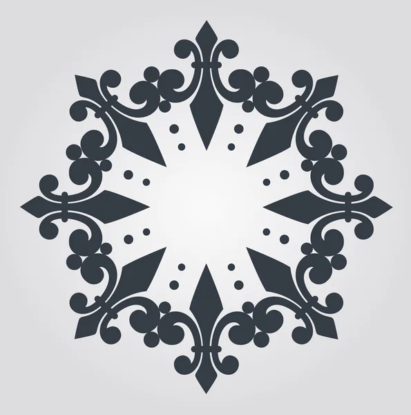 Красива сніжинка з орнаментом. Векторні — стоковий вектор