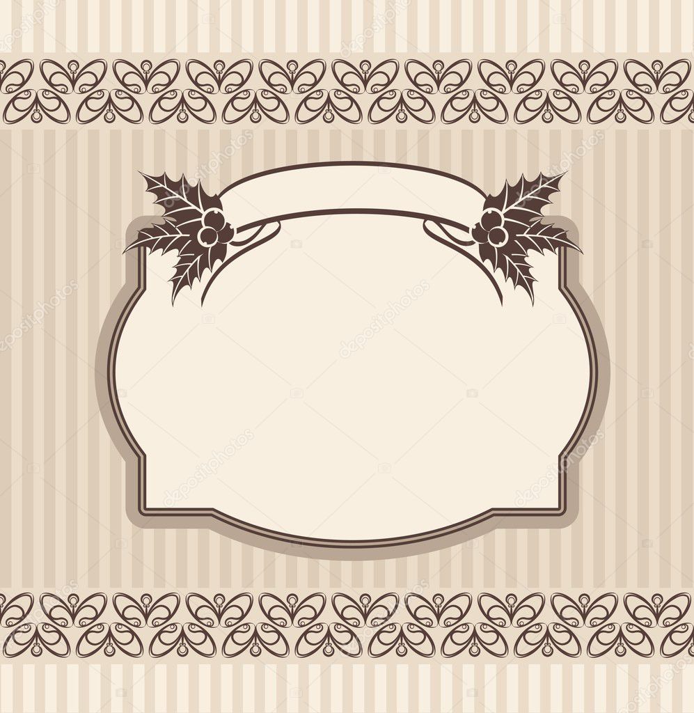 Beautiful vintage background with ornament. Vector