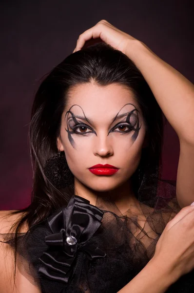Retrato de una hermosa dama con maquillaje de arte —  Fotos de Stock