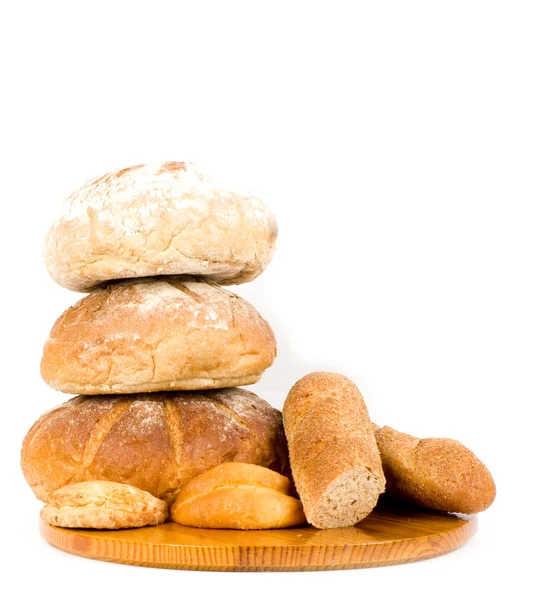 Beautiful bread set on white background — Stock Photo, Image