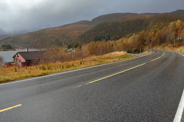 Norska road — Stockfoto