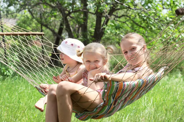 Children in a hammock — Stock Photo, Image