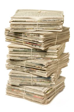 geri dönüşüm için Gazeteler yığını