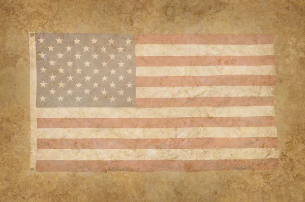 Grungy Amerikaanse vlag met gevlekt textuur — Stockfoto