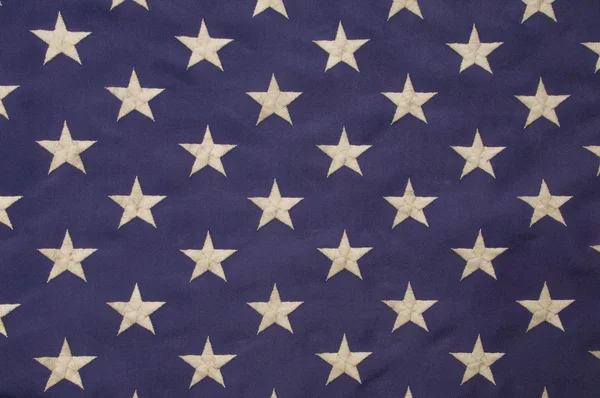 White stars on a field of blue representing the union on the Ame — Stock Photo, Image