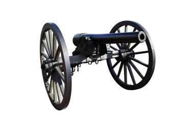 Civil War Era Cannon against White clipart