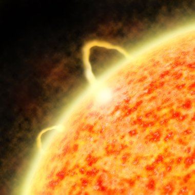 Sunspot and solar flare activity clipart