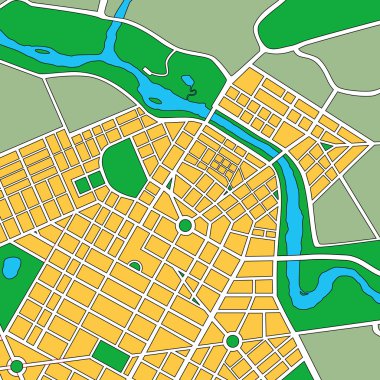 Map of Generic Urban City clipart