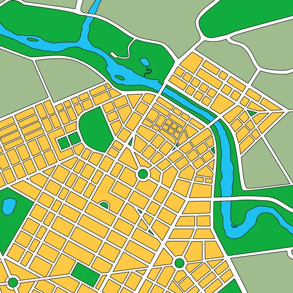 Карта Generic Urban City — стоковое фото