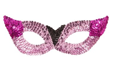 Sequined pink party mask clipart